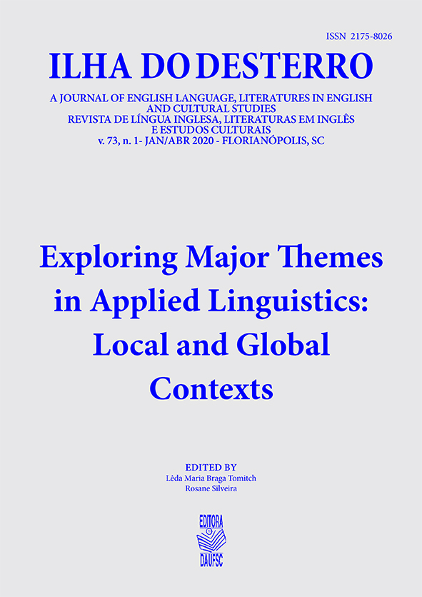 					Visualizar v. 73 n. 1 (2020): Exploring Major Themes in Applied Linguistics: Local and Global Contexts
				