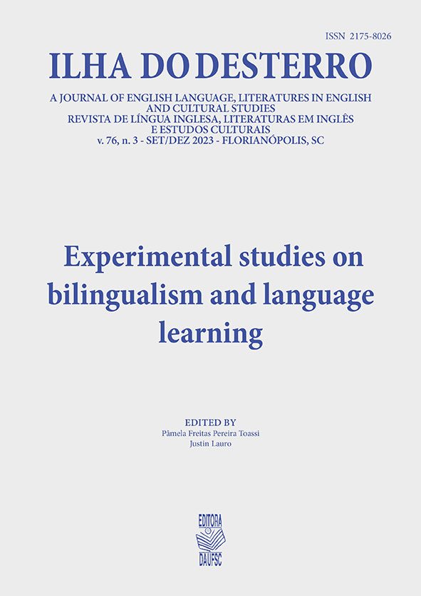 					Visualizar v. 76 n. 3 (2023): Experimental studies on bilingualism and language learning 
				
