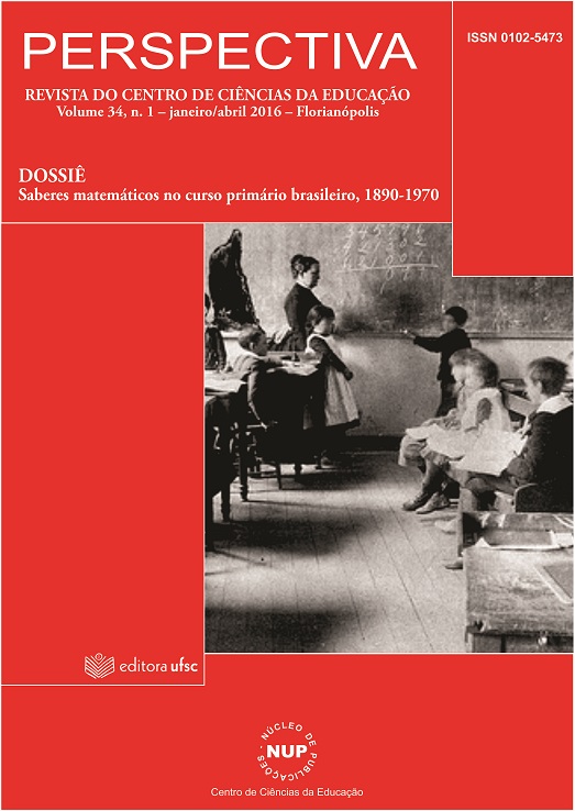 					View Vol. 34 No. 1 (2016): Mathematical knowledge in Brazilian primary schools 1890 - 1970
				